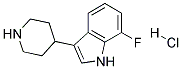 7-FLUORO-3-(PIPERIDIN-4-YL)-1H-INDOLE HYDROCHLORIDE Struktur