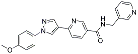 6-[1-(4-METHOXYPHENYL)-1H-PYRAZOL-4-YL]-N-(PYRIDIN-3-YLMETHYL)NICOTINAMIDE Struktur