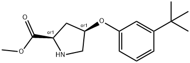 METHYL (2S,4S)-4-[3-(TERT-BUTYL)PHENOXY]-2-PYRROLIDINECARBOXYLATE Struktur