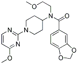 N-(2-METHOXYETHYL)-N-[1-(4-METHOXYPYRIMIDIN-2-YL)PIPERIDIN-4-YL]-1,3-BENZODIOXOLE-5-CARBOXAMIDE Struktur