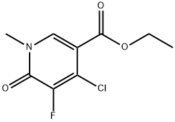 4-CHLORO-5-FLUORO-1-METHYL-6-OXO-1,6-DIHYDRO-PYRIDINE-3-CARBOXYLIC ACID ETHYL ESTER Struktur