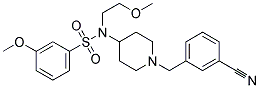 N-[1-(3-CYANOBENZYL)PIPERIDIN-4-YL]-3-METHOXY-N-(2-METHOXYETHYL)BENZENESULFONAMIDE Struktur