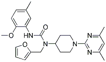 N-[1-(4,6-DIMETHYLPYRIMIDIN-2-YL)PIPERIDIN-4-YL]-N-(2-FURYLMETHYL)-N'-(2-METHOXY-5-METHYLPHENYL)UREA Struktur