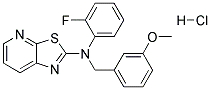 N-(2-FLUOROPHENYL)-N-(3-METHOXYBENZYL)[1,3]THIAZOLO[5,4-B]PYRIDIN-2-AMINE HYDROCHLORIDE Struktur