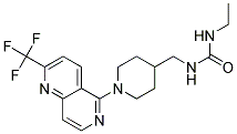 N-ETHYL-N'-((1-[2-(TRIFLUOROMETHYL)-1,6-NAPHTHYRIDIN-5-YL]PIPERIDIN-4-YL)METHYL)UREA Struktur