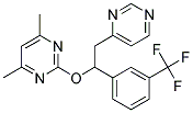 4,6-DIMETHYL-2-[2-(PYRIMIDIN-4-YL)-1-(3-(TRIFLUOROMETHYL)PHENYL)ETHOXY]PYRIMIDINE Struktur