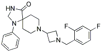 8-[1-(2,4-DIFLUOROBENZYL)AZETIDIN-3-YL]-1-PHENYL-1,3,8-TRIAZASPIRO[4.5]DECAN-4-ONE Struktur