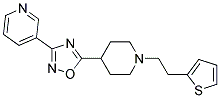 3-(5-(1-[2-(2-THIENYL)ETHYL]PIPERIDIN-4-YL)-1,2,4-OXADIAZOL-3-YL)PYRIDINE Struktur