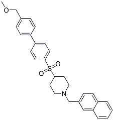 4-([4'-(METHOXYMETHYL)BIPHENYL-4-YL]SULFONYL)-1-(2-NAPHTHYLMETHYL)PIPERIDINE Struktur