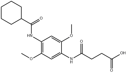 N-[4-(CYCLOHEXANECARBONYL-AMINO)-2,5-DIMETHOXY-PHENYL]-SUCCINAMIC ACID Struktur