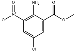 METHYL 2-AMINO-5-CHLORO-3-NITROBENZOATE Struktur