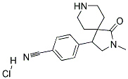 4-(2-METHYL-1-OXO-2,8-DIAZASPIRO[4.5]DECAN-4-YL)BENZONITRILE HYDROCHLORIDE Struktur