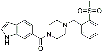 6-((4-[2-(METHYLSULFONYL)BENZYL]PIPERAZIN-1-YL)CARBONYL)-1H-INDOLE Struktur