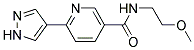 N-(2-METHOXYETHYL)-6-(1H-PYRAZOL-4-YL)NICOTINAMIDE Struktur