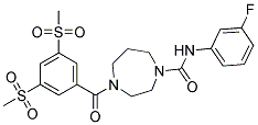 4-[3,5-BIS(METHYLSULFONYL)BENZOYL]-N-(3-FLUOROPHENYL)-1,4-DIAZEPANE-1-CARBOXAMIDE Struktur