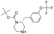 (R)-2-(3-TRIFLUOROMETHOXY-BENZYL)-PIPERAZINE-1-CARBOXYLIC ACID TERT-BUTYL ESTER Struktur