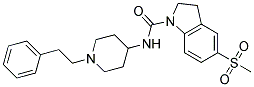 5-(METHYLSULFONYL)-N-[1-(2-PHENYLETHYL)PIPERIDIN-4-YL]INDOLINE-1-CARBOXAMIDE Struktur