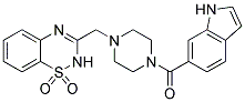 3-([4-(1H-INDOL-6-YLCARBONYL)PIPERAZIN-1-YL]METHYL)-2H-1,2,4-BENZOTHIADIAZINE 1,1-DIOXIDE Struktur