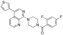 8-[4-(2,4-DIFLUOROBENZOYL)PIPERAZIN-1-YL]-5-(3-THIENYL)-1,7-NAPHTHYRIDINE Struktur