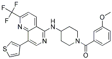 N-[1-(3-METHOXYBENZOYL)PIPERIDIN-4-YL]-8-(3-THIENYL)-2-(TRIFLUOROMETHYL)-1,6-NAPHTHYRIDIN-5-AMINE Struktur