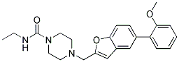 N-ETHYL-4-([5-(2-METHOXYPHENYL)-1-BENZOFURAN-2-YL]METHYL)PIPERAZINE-1-CARBOXAMIDE Struktur