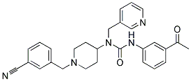 N'-(3-ACETYLPHENYL)-N-[1-(3-CYANOBENZYL)PIPERIDIN-4-YL]-N-(PYRIDIN-3-YLMETHYL)UREA Struktur