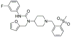 N'-(3-FLUOROPHENYL)-N-(2-FURYLMETHYL)-N-(1-[2-(METHYLSULFONYL)BENZYL]PIPERIDIN-4-YL)UREA Struktur