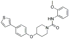 N-(2-METHOXYPHENYL)-4-[4-(3-THIENYL)PHENOXY]PIPERIDINE-1-CARBOXAMIDE Struktur