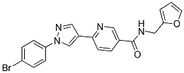 6-[1-(4-BROMOPHENYL)-1H-PYRAZOL-4-YL]-N-(2-FURYLMETHYL)NICOTINAMIDE Struktur