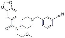 N-[1-(3-CYANOBENZYL)PIPERIDIN-4-YL]-N-(2-METHOXYETHYL)-1,3-BENZODIOXOLE-5-CARBOXAMIDE Struktur