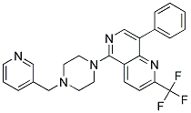 8-PHENYL-5-[4-(PYRIDIN-3-YLMETHYL)PIPERAZIN-1-YL]-2-(TRIFLUOROMETHYL)-1,6-NAPHTHYRIDINE Struktur