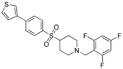 4-([4-(3-THIENYL)PHENYL]SULFONYL)-1-(2,4,6-TRIFLUOROBENZYL)PIPERIDINE Struktur