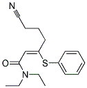 6-CYANO-(Z)-3-PHENYLSULFENYL-HEX-2-ENOIC ACID DIETHYLAMIDE Struktur