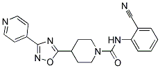 N-(2-CYANOPHENYL)-4-(3-PYRIDIN-4-YL-1,2,4-OXADIAZOL-5-YL)PIPERIDINE-1-CARBOXAMIDE Struktur