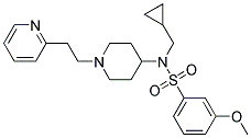 N-(CYCLOPROPYLMETHYL)-3-METHOXY-N-[1-(2-PYRIDIN-2-YLETHYL)PIPERIDIN-4-YL]BENZENESULFONAMIDE Struktur