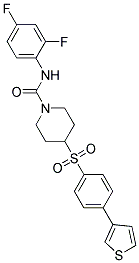 N-(2,4-DIFLUOROPHENYL)-4-([4-(3-THIENYL)PHENYL]SULFONYL)PIPERIDINE-1-CARBOXAMIDE Struktur