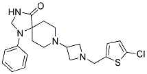 8-(1-[(5-CHLORO-2-THIENYL)METHYL]AZETIDIN-3-YL)-1-PHENYL-1,3,8-TRIAZASPIRO[4.5]DECAN-4-ONE Struktur