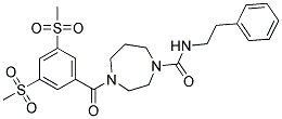 4-[3,5-BIS(METHYLSULFONYL)BENZOYL]-N-(2-PHENYLETHYL)-1,4-DIAZEPANE-1-CARBOXAMIDE Struktur