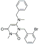 6-[BENZYL(METHYL)AMINO]-1-(2-BROMOBENZYL)-3-METHYLPYRIMIDINE-2,4(1H,3H)-DIONE Struktur