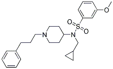 N-(CYCLOPROPYLMETHYL)-3-METHOXY-N-[1-(3-PHENYLPROPYL)PIPERIDIN-4-YL]BENZENESULFONAMIDE Struktur