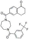 6-((4-[3-(TRIFLUOROMETHYL)BENZOYL]-1,4-DIAZEPAN-1-YL)CARBONYL)-3,4-DIHYDRONAPHTHALEN-1(2H)-ONE Struktur