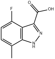 4-FLUORO-7-METHYL-3-(1H)INDAZOLECARBOXYLIC ACID Struktur