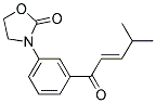 3-(4-METHYLPENT-2-ENOYL)-4R-PHENYLOXAZOLIDIN-2-ONE Struktur