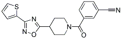 3-((4-[3-(2-THIENYL)-1,2,4-OXADIAZOL-5-YL]PIPERIDIN-1-YL)CARBONYL)BENZONITRILE Struktur