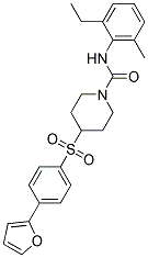 N-(2-ETHYL-6-METHYLPHENYL)-4-([4-(2-FURYL)PHENYL]SULFONYL)PIPERIDINE-1-CARBOXAMIDE Struktur