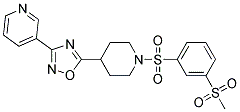 3-[5-(1-([3-(METHYLSULFONYL)PHENYL]SULFONYL)PIPERIDIN-4-YL)-1,2,4-OXADIAZOL-3-YL]PYRIDINE Struktur