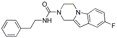 8-FLUORO-N-(2-PHENYLETHYL)-3,4-DIHYDROPYRAZINO[1,2-A]INDOLE-2(1H)-CARBOXAMIDE Struktur