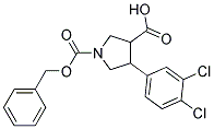 4-(3,4-DICHLORO-PHENYL)-PYRROLIDINE-1,3-DICARBOXYLIC ACID 1-BENZYL ESTER Struktur