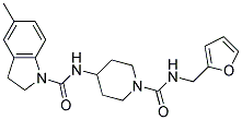 N-(1-([(2-FURYLMETHYL)AMINO]CARBONYL)PIPERIDIN-4-YL)-5-METHYLINDOLINE-1-CARBOXAMIDE Struktur