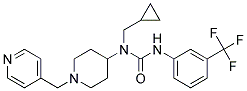 N-(CYCLOPROPYLMETHYL)-N-[1-(PYRIDIN-4-YLMETHYL)PIPERIDIN-4-YL]-N'-[3-(TRIFLUOROMETHYL)PHENYL]UREA Struktur